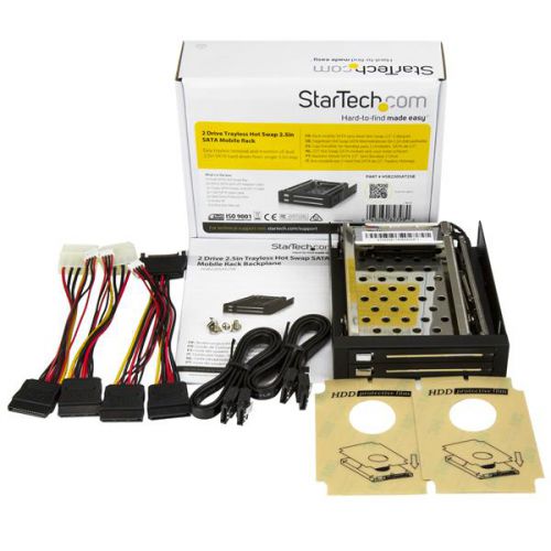 StarTech.com 2 Drive 2.5in Trayless SATA Mobile Rack 8STHSB220SAT25B