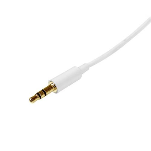StarTech.com 2m White Slim 3.5mm Audio Cable MM AV Cables 8STMU2MMMSWH