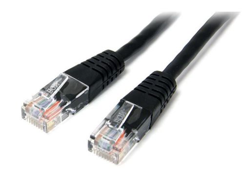 StarTech.com 15m Black Molded Cat5e UTP Patch Cable Network Cables 8STM45PAT15MBK