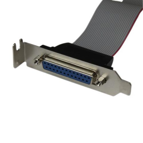StarTech.com Low Profile 16in Parallel Port Header Cable Adapter with Bracket DB25 F to IDC26