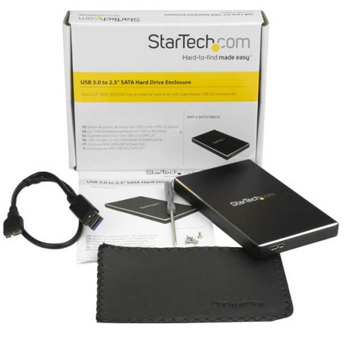 StarTech.com USB3 2.5in SuperSpeed SSD HDD Enclosure 8STSAT2510BU32 Buy online at Office 5Star or contact us Tel 01594 810081 for assistance