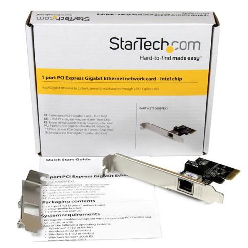 StarTech.com 1 Port GB Ethernet Network Card PCIe PCI Cards 8STST1000SPEXI