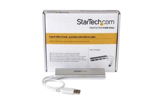 StarTech.com 4 Port USB3 Hub with Built in Cable
