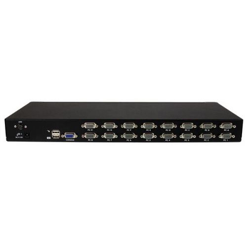 8ST10012680 | The SV1631DUSBUK 16 Port 1U Rack Mount USB KVM Switch Kit with OSD and Cables offers a well-appointed KVM switch that includes all of the cables and accessories required to connect to 16 servers or PCs right out of the box, making setup convenient and simple.The USB KVM delivers a dependable computer management tool that allows you to control up to 16 USB-connected computers from a single keyboard, mouse and display, providing maximum control through hotkey command-based switching or front panel push-buttons, with the added configurability and convenience of an On-Screen Display.A suitable addition to server room operations, the 16-port switch can be rack mounted into 1U of cabinet space and can be cascaded with multiple KVM switches to enable control of up to 136 computers from this single switch.This product is TAA compliant and backed by a Startech.com 3-year warranty with free lifetime technical support.