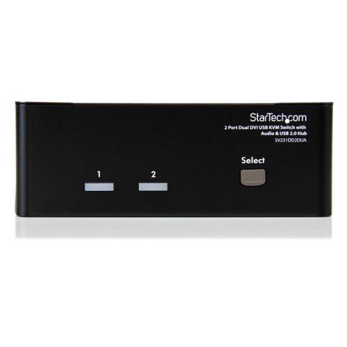 StarTech.com 2 Port Dual DVI USB KVM Switch with Audio and USB 2.0 Hub