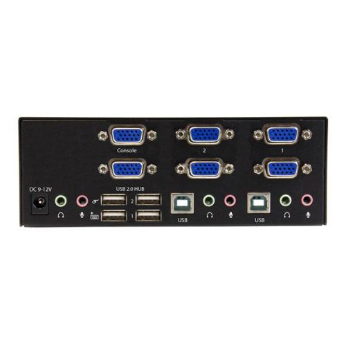 StarTech.com 2 Port KVM switch with Dual VGA USB 2.0 External Computer Cables 8STSV231DVGAU2A