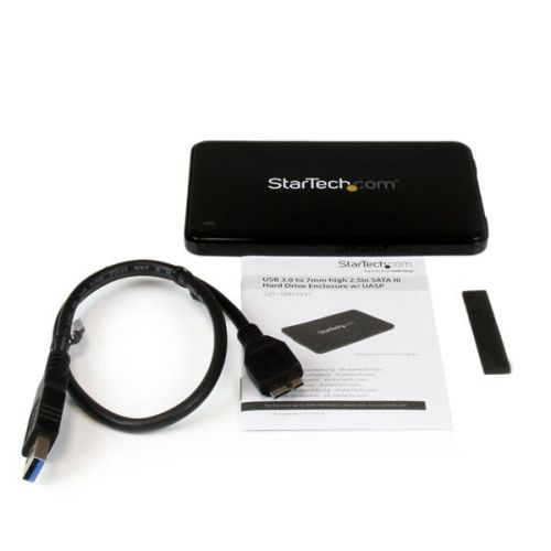 StarTech.com USB3 to 2.5in SATA Hard Drive Enclosure Drive Enclosures 8STS2510BPU337