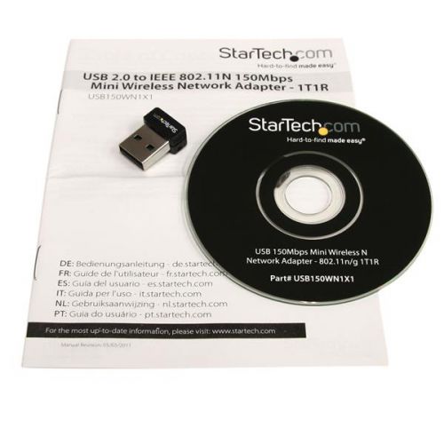 StarTech.com USB Mini Wireless N Network Adapter 8STUSB150WN1X1 Buy online at Office 5Star or contact us Tel 01594 810081 for assistance