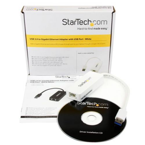 StarTech.com USB 3.0 to Gigabit Ethernet Adapter NIC with USB Port