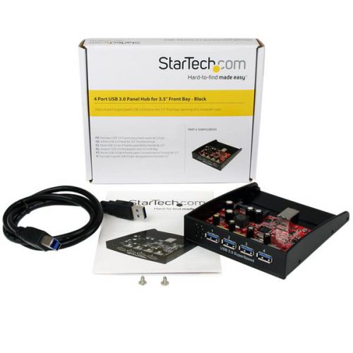 StarTech.com USB3 Front Panel 4 Port Hub 3.5in 5.25in StarTech.com