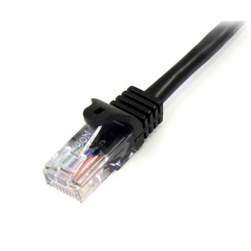 StarTech.com 1m Black Snagless Cat5e Patch Cable Network Cables 8ST45PAT1MBK