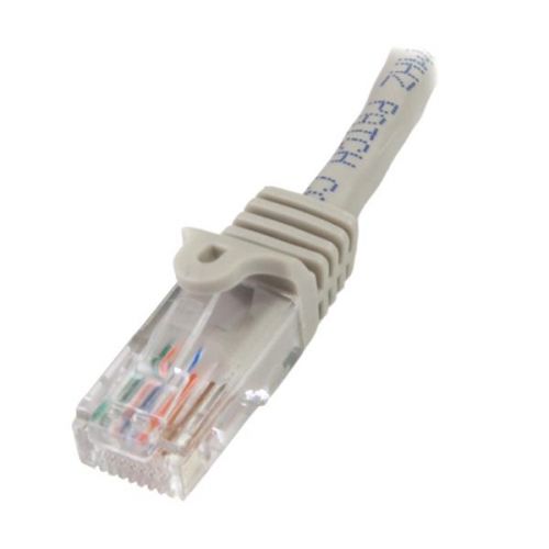 StarTech.com 1m Grey Snagless Cat5e Patch Cable Network Cables 8ST45PAT1MGR