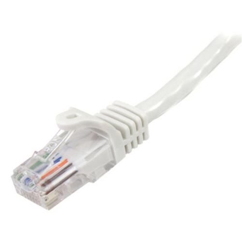 StarTech.com 1m White Snagless Cat5e Patch Cable Network Cables 8ST45PAT1MWH