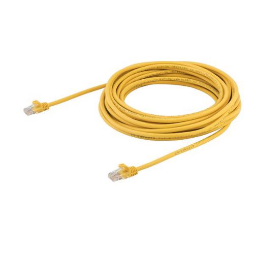 StarTech.com 10m Yellow Snagless Cat5e Patch Cable Network Cables 8ST45PAT10MYL
