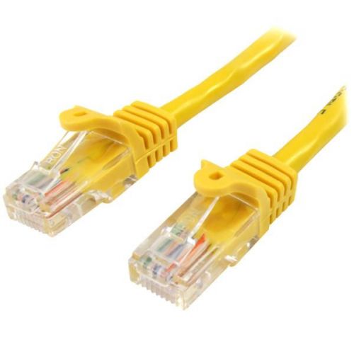 StarTech.com 3m Yellow Snagless Cat5e Patch Cable Network Cables 8ST45PAT3MYL