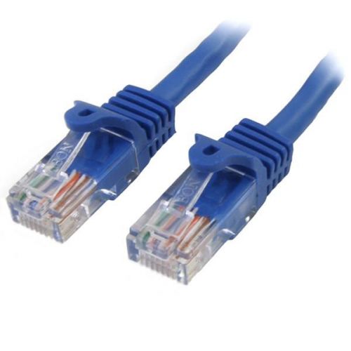 StarTech.com 5m Blue Snagless Cat5e UTP Patch Cable Network Cables 8ST45PAT5MBL