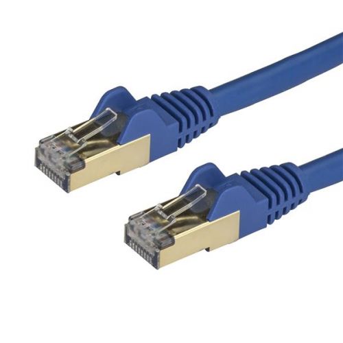 Deliver high-performance 10 Gigabit network connections, free of noise and EMI/RFI interference.Our shielded Cat6a cables ensure fast and dependable 10 Gigabit network connections by protecting against electromagnetic interference (EMI/RFI) and noise. The result is a fast and safe network.Each cable is tested for up to 500 MHz frequency and is more than suitable for 10GBase-T Ethernet networks.Plus, the RJ45 connectors are both snagless and moulded to prevent damage to the connector clips and the cable. This helps to avoid accidental disconnections and decreases in network performance.Available in a variety of lengths and colours, our shielded Cat6a cables help you complete your network solutions, allowing you to organise your cable runs and identify network connections.