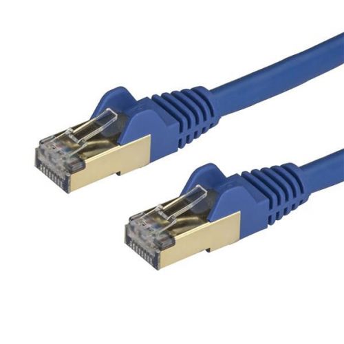 StarTech.com 2m Blue Cat6a Ethernet STP Cable Network Cables 8ST6ASPAT2MBL