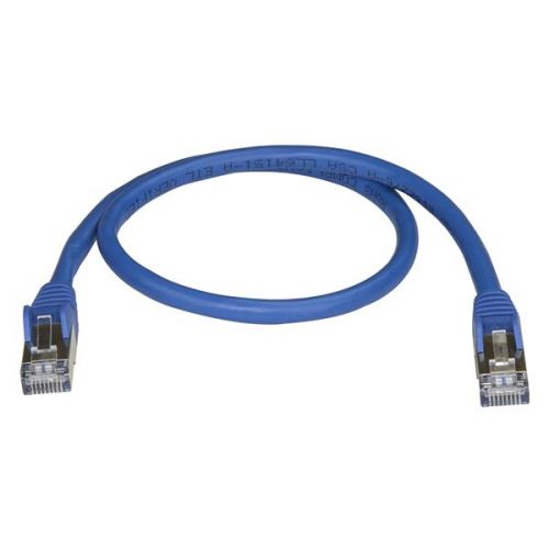 StarTech.com 0.5m Blue Cat6a Ethernet STP Cable Network Cables 8ST6ASPAT50CMBL