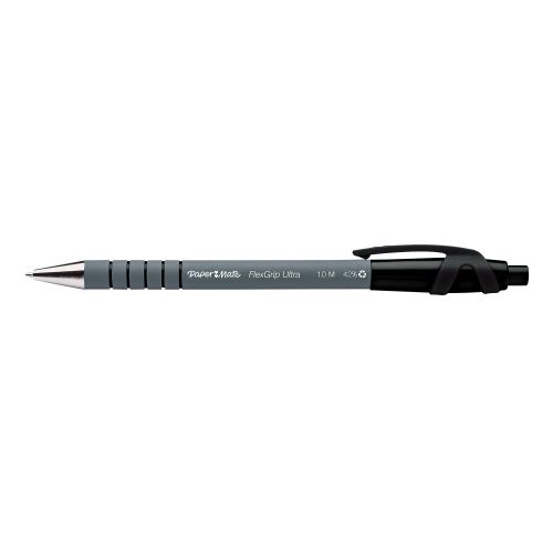PaperMate Flexgrip Retractable Pen Medium Black (Pack of 5) 2027751