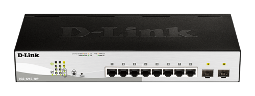 D Link DGS121010P Managed L2 Gigabit Ethernet 10 Port 10 100 1000 Power over Ethernet 1U Smart Network Switch with 2 Combo 1000BaseTSFP