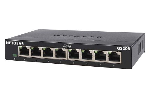 Netgear 8 Port Gigabit Unmanaged 300 Series Switch Ethernet Switches 8NEGS308300