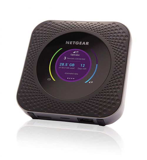 8NEMR1100100E | Advance the way you WiFi on-the-go – the Nighthawk M1 Mobile Router by NETGEAR is the world’s first commercial Gigabit Class LTE Mobile Router to achieve maximum download speeds of 1 Gbps, bringing our mobile broadband experience to unparalleled new heights. Combining ultrafast download speeds, support for Cat. 16 LTE Advanced and 4-band Carrier Aggregation into one device, this premium Mobile Router provides the best Internet connection experience possible whether it is used on-the-go, at home, or during your travels.As an ultimate mobile router fit for travels, the Nighthawk M1 Mobile Router can provide a secure LTE connection to share with up to 20 WiFi devices in your family, stream and play multimedia to keep everyone entertained, and work as a portable base station with Arlo security cameras to monitor your surroundings at any destination. With a simple and intuitive app-driven user experience, parental control options, an improved JumpBoost feature and a long-lasting battery for all day continuous use, the Nighthawk M1 Mobile Router meets Gigabit LTE class at its fullest potential, and delivers a mobile broadband experience like never before.