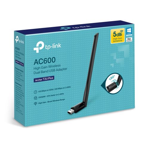 TP-Link AC600 DB Wireless High Gain USB Adapter 8TPARCHERT2UPLUS Buy online at Office 5Star or contact us Tel 01594 810081 for assistance
