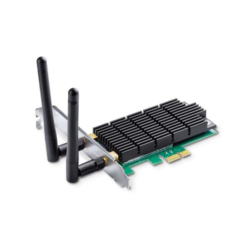 TP-LINK's Archer T6E supports the next generation Wi-Fi standard - IEEE 802.11ac, offering transfer rates that are 3 times faster than wireless N speeds. Easily upgrade your desktop system by simply slotting the Wi-Fi adapter into an available PCI-E slot.