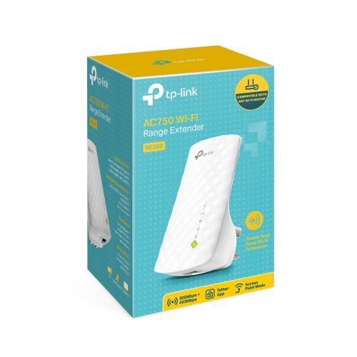 TP-Link AC750 WiFi Wall Plug Range Extender 8TPRE200 Buy online at Office 5Star or contact us Tel 01594 810081 for assistance