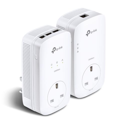 TP-Link AV1300 3-Port Gigabit Passthrough Powerline Starter Kit Home Plug Network 8TP10237160