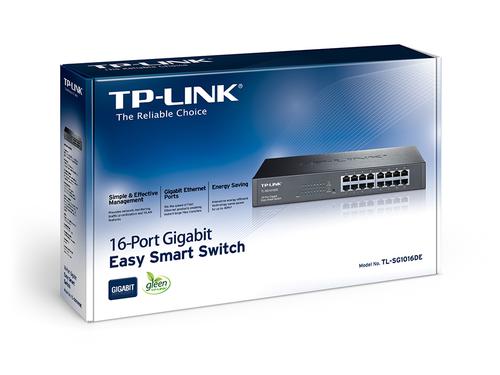 TP-Link 16 Port Gigabit L2 Easy Smart Switch Ethernet Switches 8TPTLSG1016DE