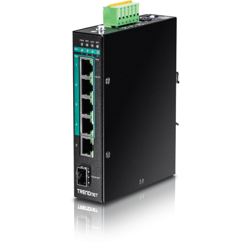 5 Port Gigabit PoE DIN Rail Switch