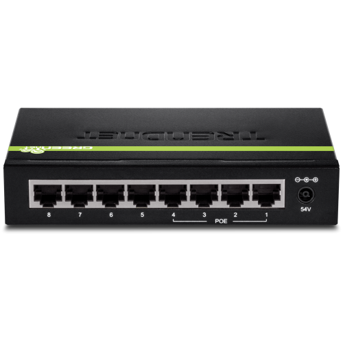 8 Port GREENnet Gigabit PoE Switch