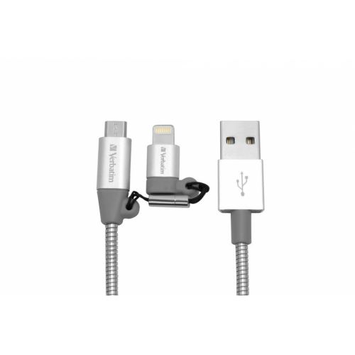 Verbatim 2-in-1 Lightning/Micro B Sync and Charge Cable 48869