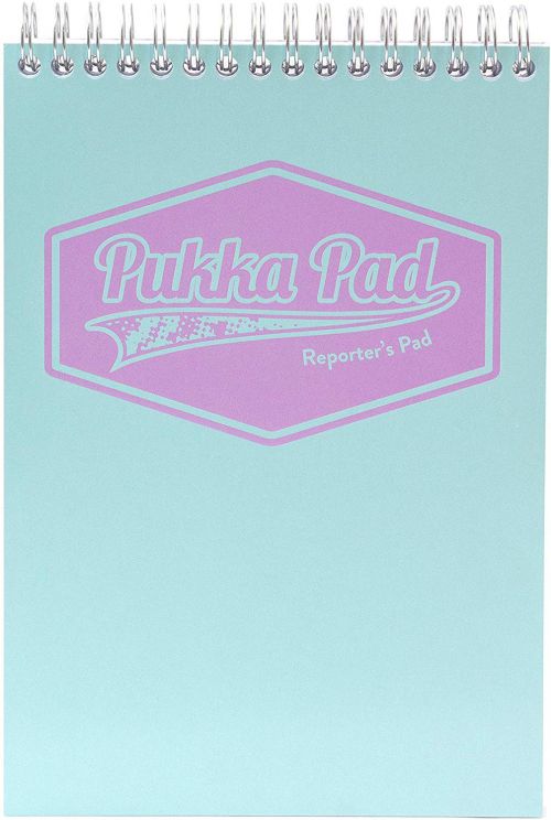 Pukka Pad Wirebound Card Cover Reporters Shorthand Notebook Ruled 160 Pages Pastel Blue/Pink/Mint (Pack 3) - 8907-PST Pukka Pads Ltd