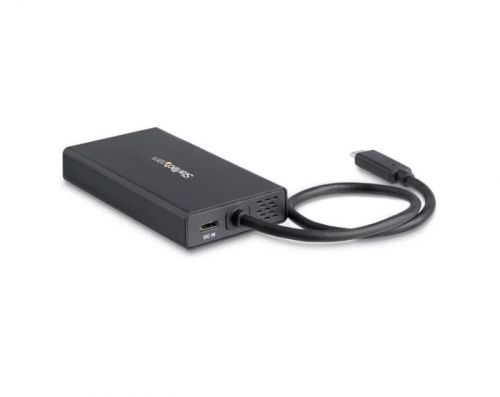 Turn your MacBook or Windows® laptop into a workstation, anywhere you go, with this USB-C™ multiport adapter with HDMI.Connect a UHD 4K HDMI Monitor.Connect your USB-C or Thunderbolt 3 laptop to a 4K 30Hz monitor, using this USB-C video adapter to create a dual-display workstation. Get more work done with an additional display, allowing you to multitask more efficiently or connect your laptop to an HDMI projector or TV for presentations in a boardroom.Charge Your Laptop.The portable laptop docking station features a USB-C Power Delivery port that lets you power and charge your USB-C laptop during a presentation or while you’re working. It’s perfect for port limited laptops with a single USB-C port. Even with the adapter connected to the laptop, you can still power and charge your laptop with a USB-C power adapter.Enhance ProductivityThe 4K HDMI adapter gives you the connections you need to get more work done. You can connect peripherals like a flash drive or mouse using the two USB 3.0 Type-A ports. You can also add wired network connectivity with the Gigabit Ethernet port, making it ideal in areas without Wi-Fi.DKT30CHPD is TAA compliant and is backed by a StarTech.com 3-year warranty and free lifetime technical support.Note: To ensure full adapter functionality, your laptop’s USB-C port must support USB Power Delivery and DP Alt Mode.