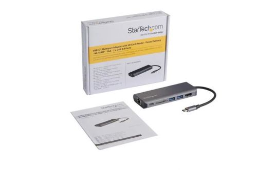 StarTech.com USB C Multiport Adapter with SD 4K HDMI USB Hubs 8STDKT30CSDHPD
