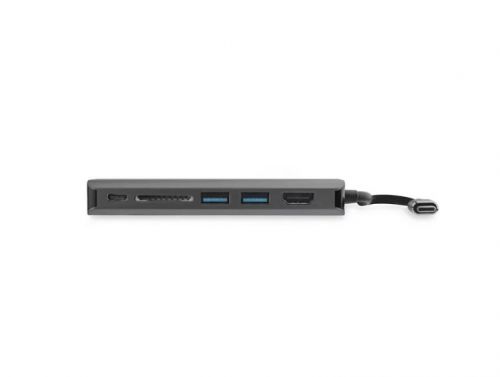 This USB-C multiport adapter with HDMI® turns your MacBook Pro, Dell XPS, or other USB-C™ laptop into a workstation, anywhere you go. The USB Type-C multiport adapter provides 4K HDMI video output, a USB Type-C™ port (data/power), two USB 3.0 Type-A ports, a Gigabit Ethernet port and an SD card reader slot, all through one connection to your laptop’s USB-C or Thunderbolt 3™ port. Plus, it offers advanced charging through USB Power Delivery 3.0.Enhance Productivity.The portable docking station connects your laptop to a 4K HDMI monitor (4096 x 2160p) to create a powerful workstation. It can also connect to an ultrawide monitor.Connect Your Devices.The USB-C to USB 3.0 hub gives you one USB-C port and two USB-A ports to connect your latest and legacy USB devices.Built-In SD Card Reader.Access your multimedia content with ease. The multiport adapter provides direct access to your SD, SDHC™ and SDXC™ memory cards or microSD cards (with adapter, sold separately).Charge Your Laptop and Peripherals.With support for USB PD 3.0 (up to 60W), the USB Type-C multiport adapter lets you power and charge your laptop, and power your peripherals when connected to a USB-C power adapter. PD 3.0 features Fast Role Swap to prevent USB data disruption when you switch power sources (USB-C power adapter to bus power).Reliable Network Connectivity.The Gigabit Ethernet port ensures reliable wired network access.The DKT30CSDHPD3 is backed by a StarTech.com 3-year warranty and free lifetime technical support.Note: To ensure full adapter functionality, your laptop’s USB-C port must support USB Power Delivery and DP Alt Mode.