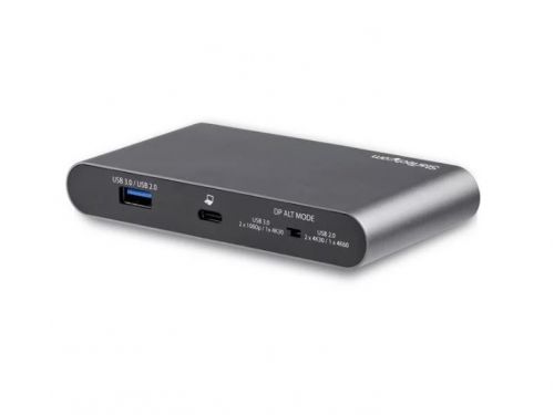 Transform your Windows laptop into a dual monitor workstation using this USB-C docking station. It offers support for dual DisplayPort monitors, 2 USB-A peripherals, a LAN port for GbE network access and an extended 1-meter host cable.DisplayPort™ Alternate Mode to Choose Your Video Display Output.Achieve dual 1080p up to a single 4K 60Hz display using the DisplayPort™ Alternate Mode (DP Alt-Mode) configuration switch.Reliable 100W Power Delivery Passthrough.The USB-C multiport adapter uses your USB-C laptop’s power adapter and can provide up to 100W Power Delivery (3.0) pass through with up to 85W for your host device for charging. The remaining wattage will power the docking station along with any attached USB-A peripherals such as smartphones and tablets.Multi-Stream Transport for Driverless Displays.The multi-stream transport technology (MST) in this dock powers two DisplayPort monitors with no driver installation required so you are up and running faster.Comprehensive Product Testing & Expert Technical Support.StarTech.com conducts thorough compatibility and performance testing on all our products to ensure we are meeting or exceeding industry standards and providing high-quality products to our customers. Our local StarTech.com Technical Advisors have a broad product expertise and work directly with StarTech.com Engineers to provide support for our customers both pre and post-sales.This docking station is backed by a StarTech.com 3-Year warranty and free lifetime technical support.