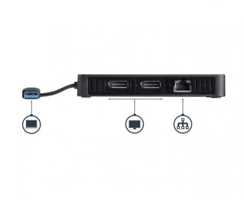 StarTech.com USB to Dual DisplayPort 4K Mini Dock Docking Stations 8STUSBA2DPGB