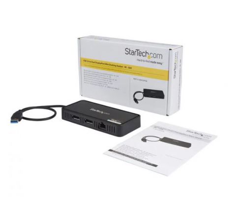StarTech.com USB to Dual DisplayPort 4K Mini Dock 8STUSBA2DPGB Buy online at Office 5Star or contact us Tel 01594 810081 for assistance