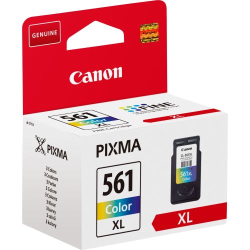 CACL561XL | This 12.2 ml cartridge produces up to 300 pages of vibrant A4 colour documents and photos, with the added quality and reliability of genuine Canon ink.