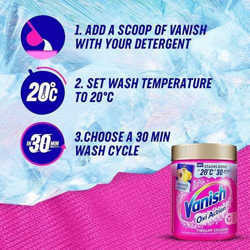 Vanish Stain Remover Powder Colours Pink 1.5kg - 3083496