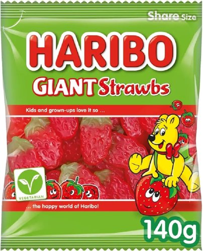 HARIBO Giant Strawberries 140g (12)