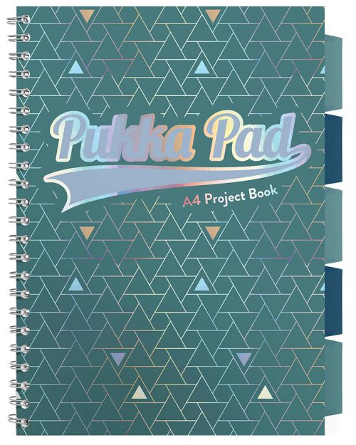 Pukka Pad Glee A4 Wirebound Polypropylene Cover Project Book Ruled 200 Pages Green (Pack 3) - 3005-GLE