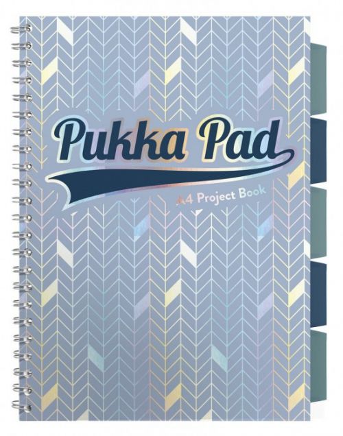 Pukka Pad Glee A4 Wirebound Polypropylene Cover Project Book Ruled 200 Pages Light Blue (Pack 3) - 3006-GLE