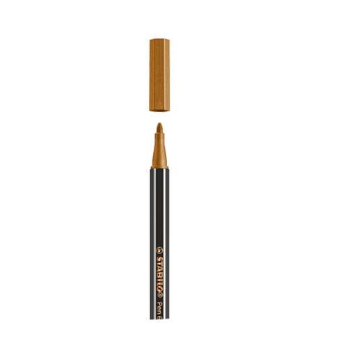 STABILO Pen 68 Metallic Fibre Tip Pen 1.4mm Line Gold/Silver/Copper (Pack 3) - B-53046-10 Fineliner & Felt Tip Pens 10731ST