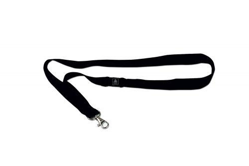 46043AV | These lanyards are very handy for attaching identification badges. They also allow to hang keys, whistles and other small objects. Your hands are free while keeping your essentials safe and at your fingertips. Black lanyard with carabiner clip (44 cm long by 2 cm wide).