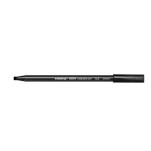 edding 1255 Calligraphy Pen 5.0mm Line Black (Pack 10) - 4-125550-001